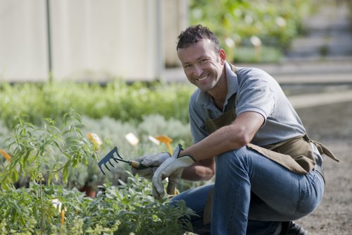 Low-maintenance garden planting and hard landscaping in Becontree Heath
